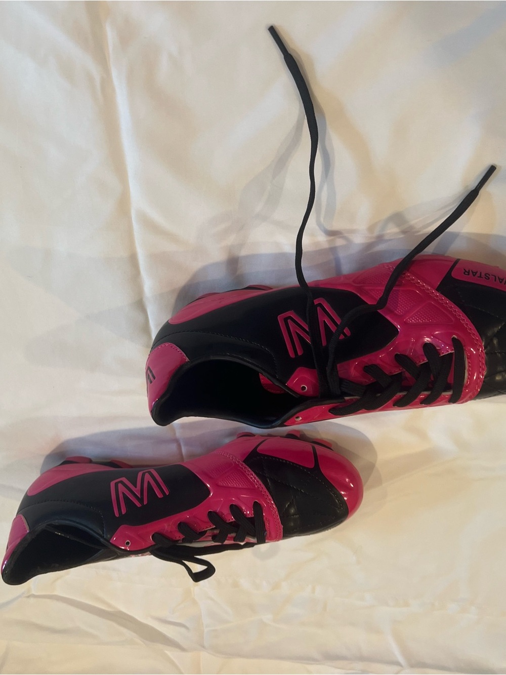 Unbranded Women’s Black & Hot Pink Athletic Soccer Cleats